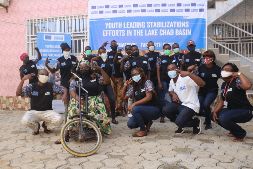 Young people involved in the Youth Leading Stabilisations efforts in the Lake Chad Basin during the start-up workshop in Cameroon.