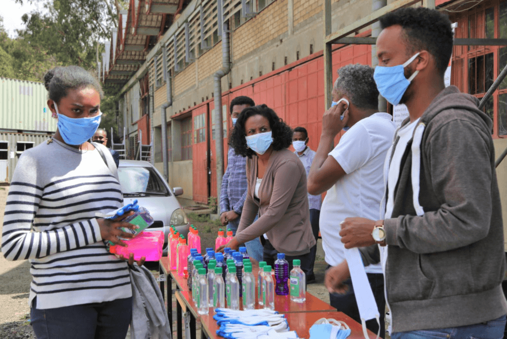 Distribution of hygiene kits in Ethiopia