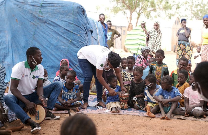 Rahim often takes part in the activities at a child-friendly space run by Plan International.