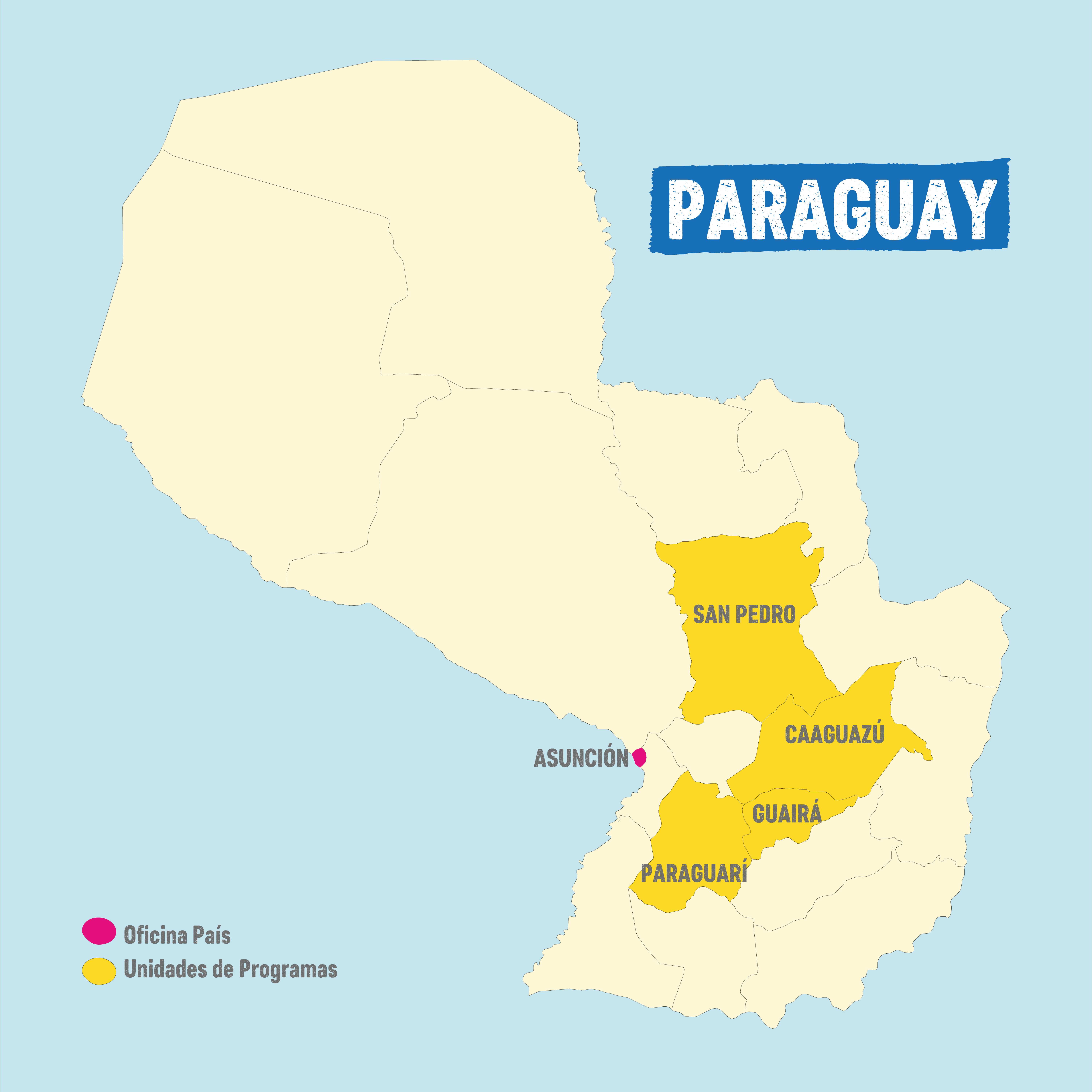 Zonas de intervención Plan Int. Paraguay