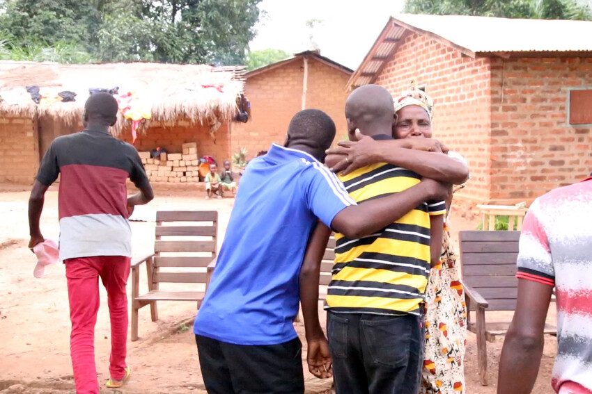 Children reunited with their mother