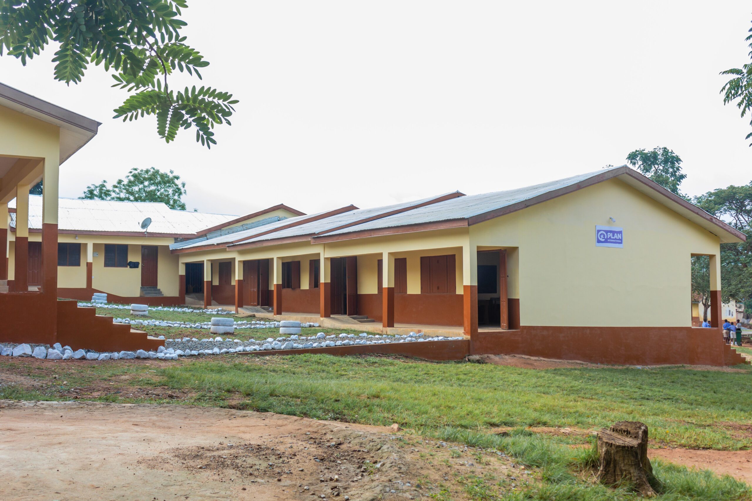 The newly built school building
