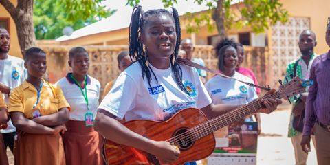 Musician Wiyaala supports girls' education in Ghana