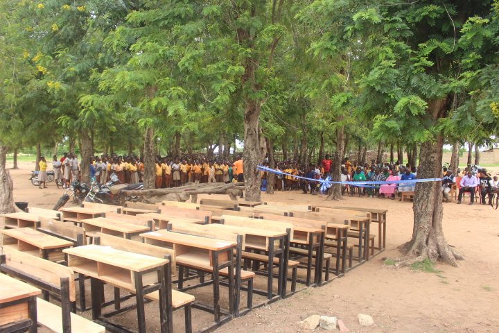 Desks provided by Plan International Ghana for communities in Sissala