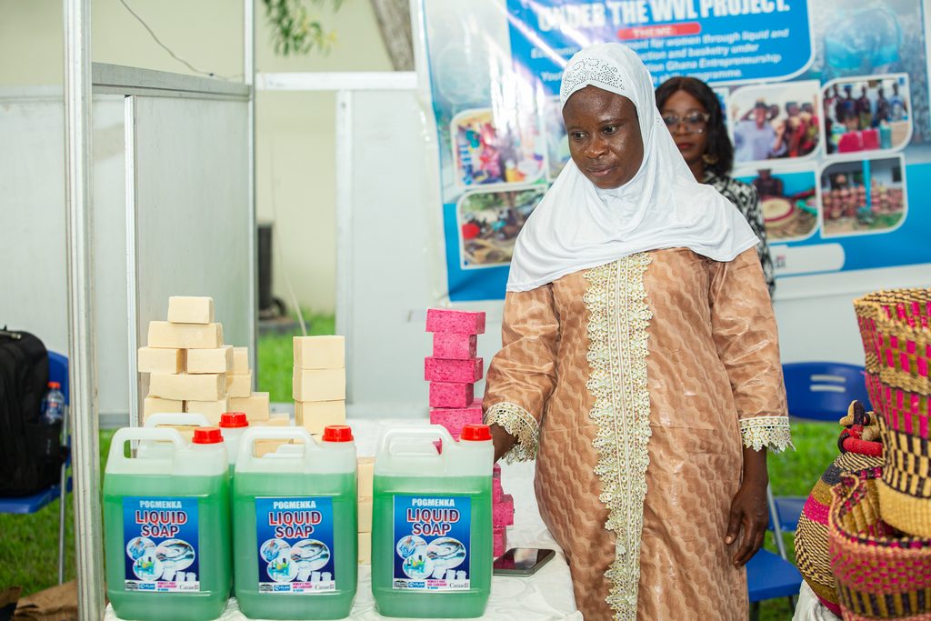 Project Participants displaying their products for exhibition