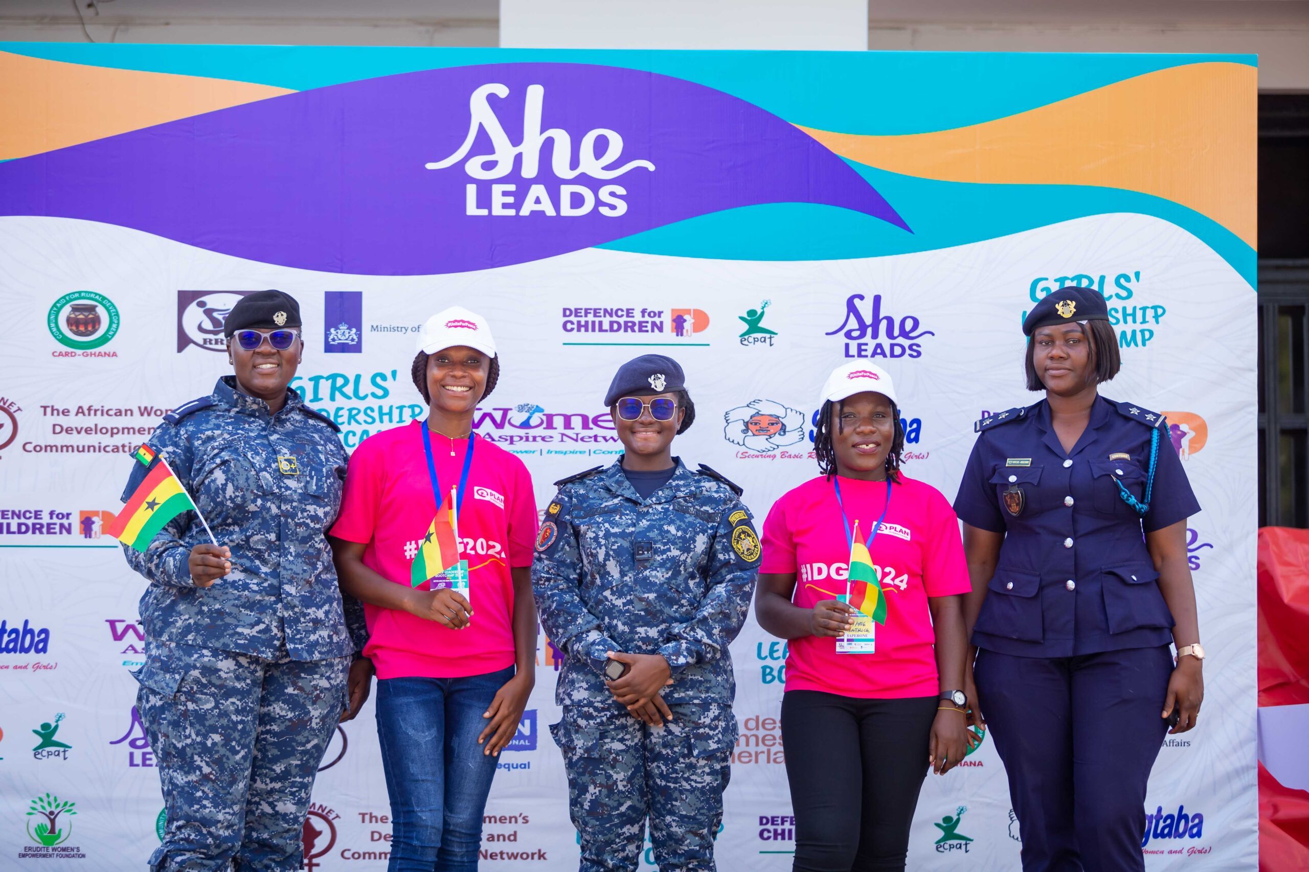 Officers from the Ghana Police Service pose for a photo.