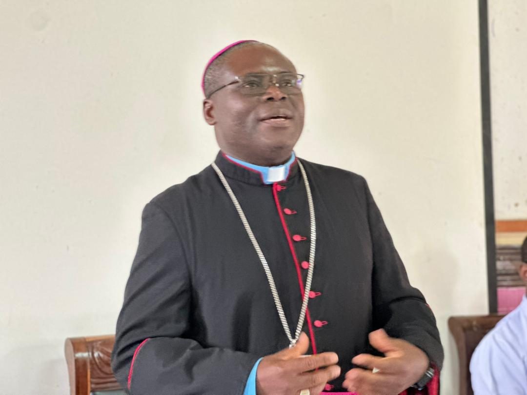 The Bishop of Mzuzu Diocese of the Catholic church speakig at the end child marriage campaign media training