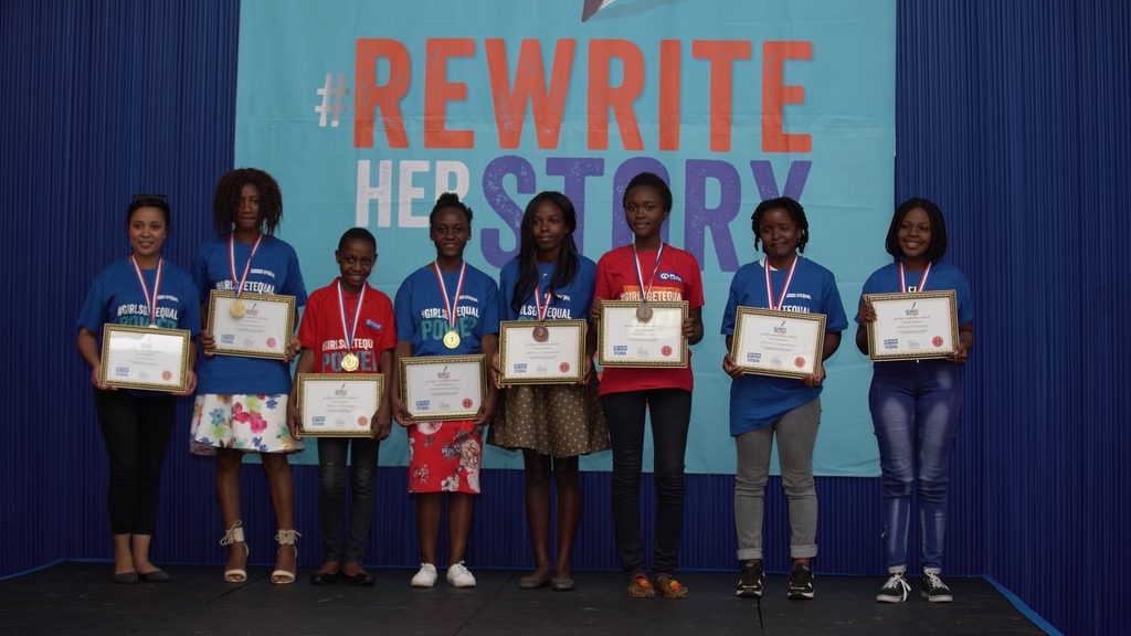 Patience with fellow young people at a Plan Malawi girls campaign event