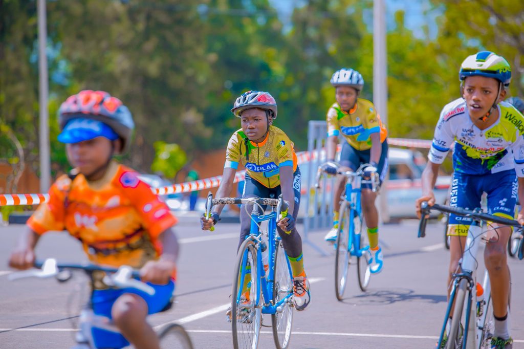 Amina, 14, during the cycling competition that took place in Kigali.