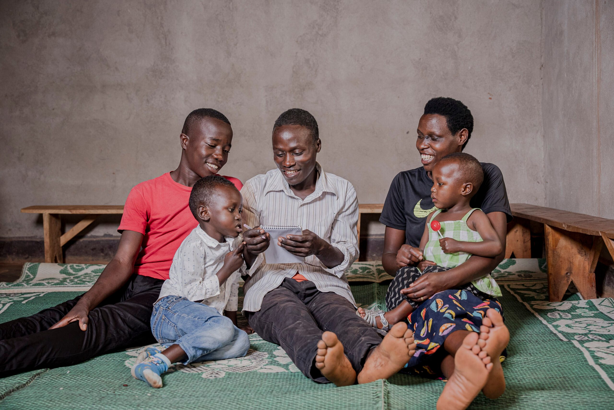 Theogene’s family shares a joyful home life.