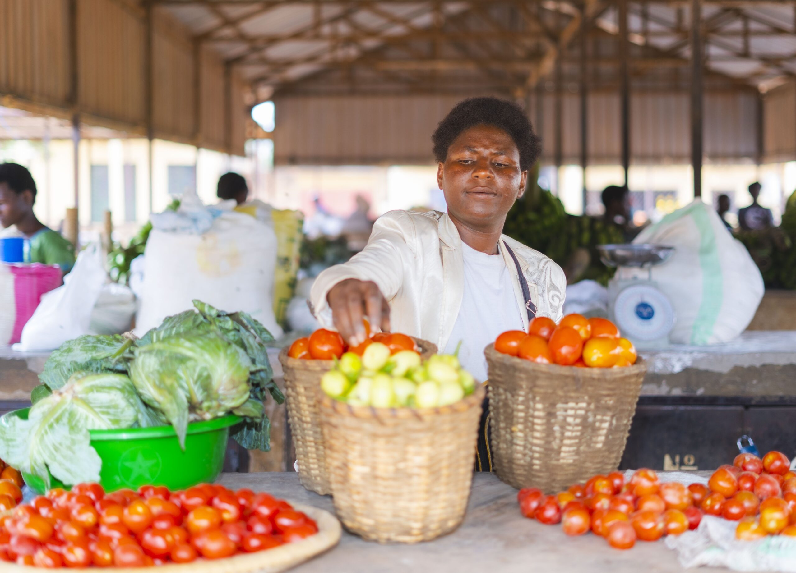 Florida at the local market, running her business.  