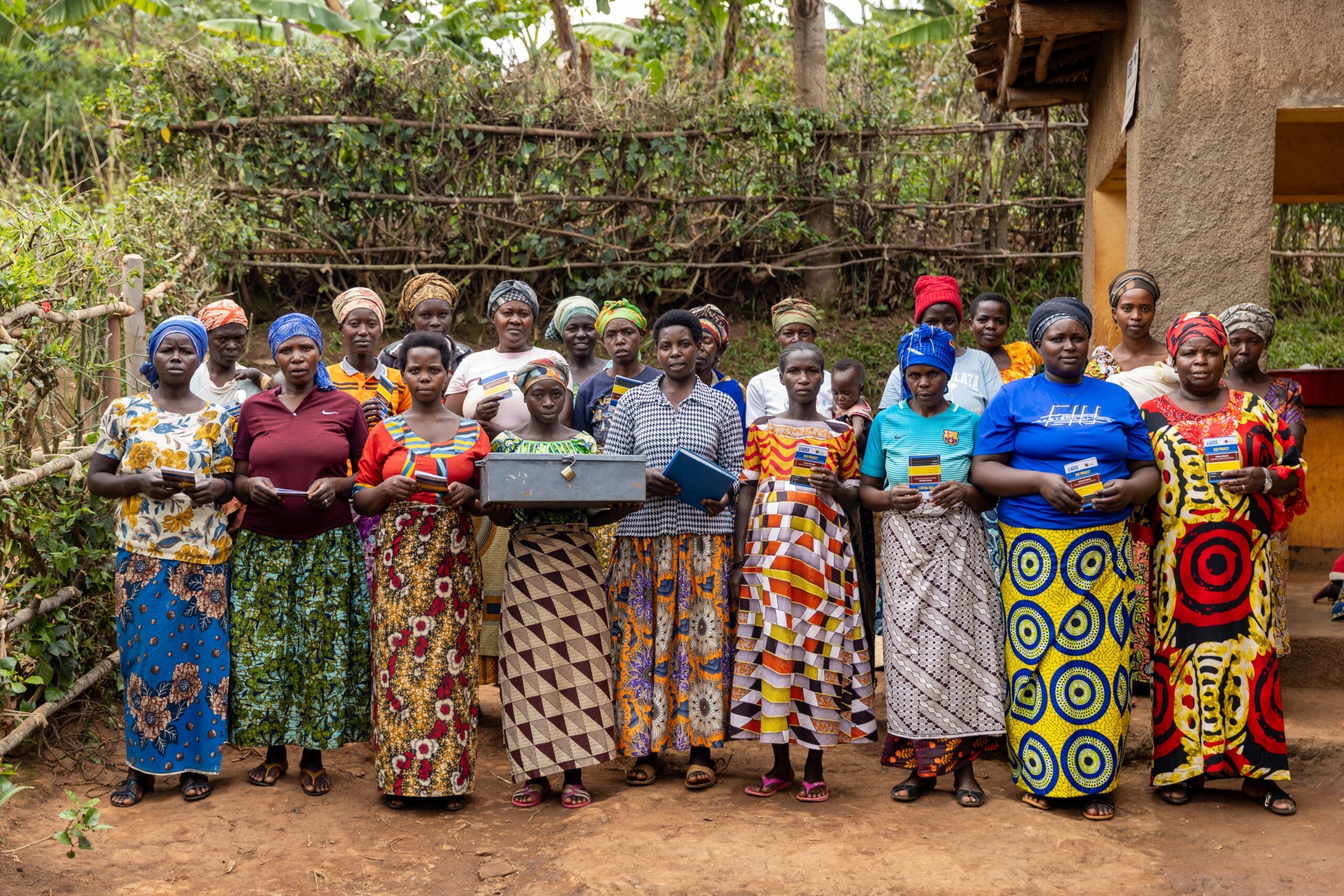 Mothers participating in the savings group at the home-based Early Childhood Development Centre.