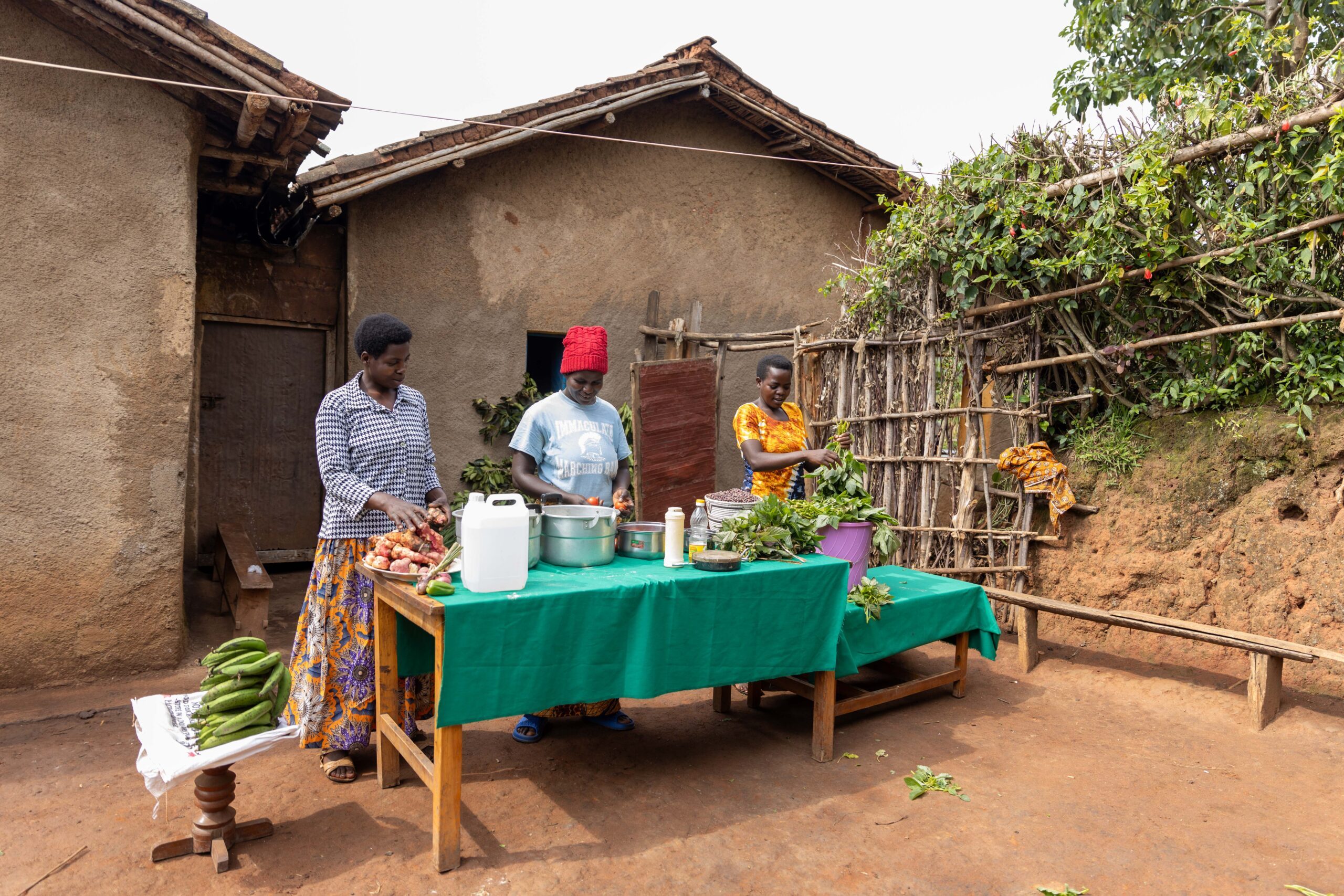 Foods ready to be prepared at the Early Childhood Development Centre.