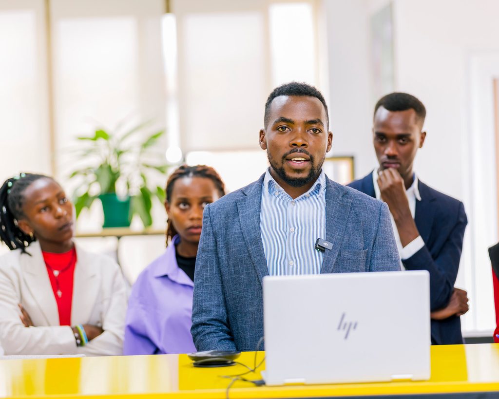 A panel member sharing his future aspirations.