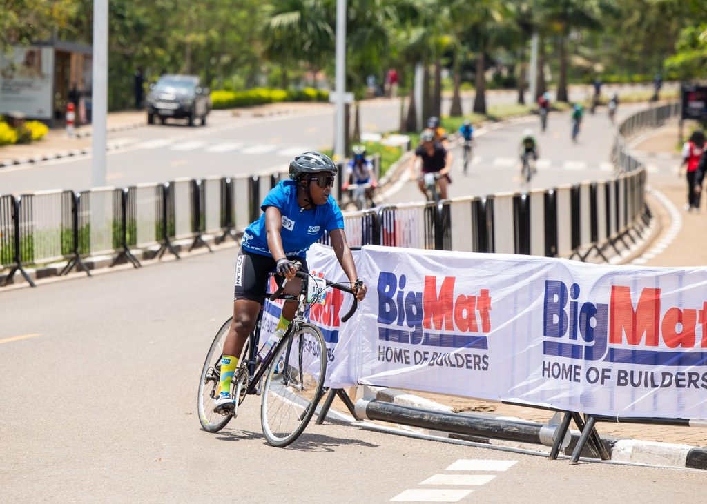 Leah, 18, rides at speed with determination.