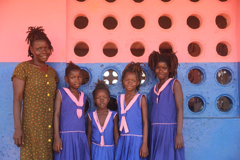 Ishatu with her mother and sisters