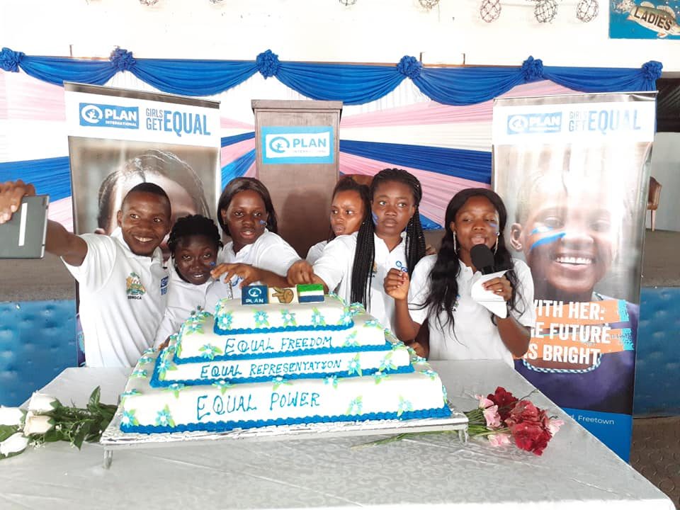 Judy and her peers during the Girls Get Equal Campaign launch.