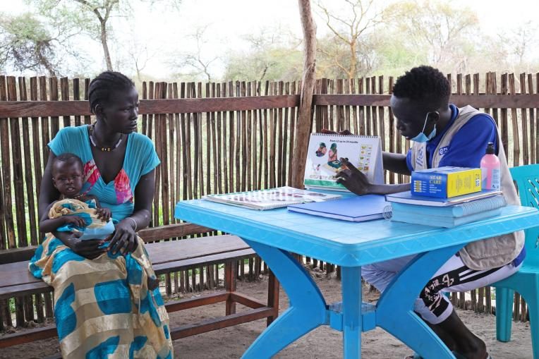 A Plan International-run nutrition site in Pibor area