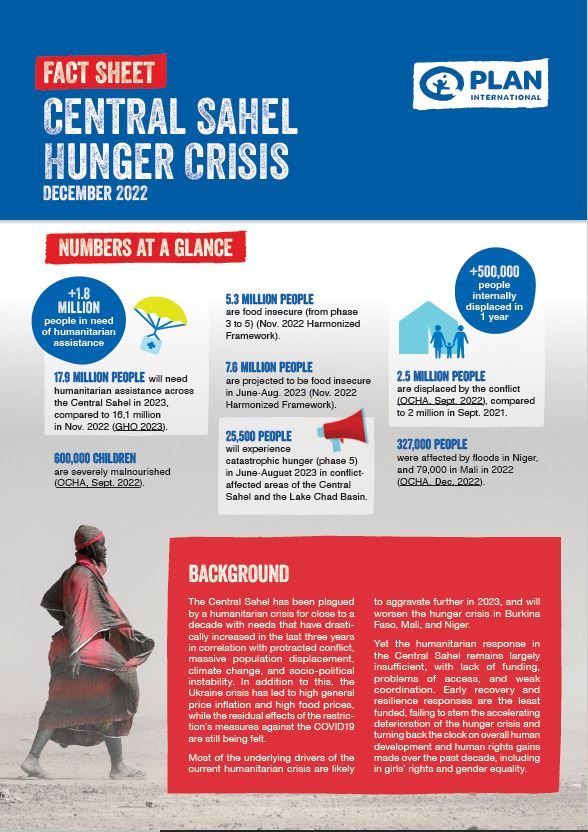 Plan International's fact sheet about the hunger crisis in the Central Sahel