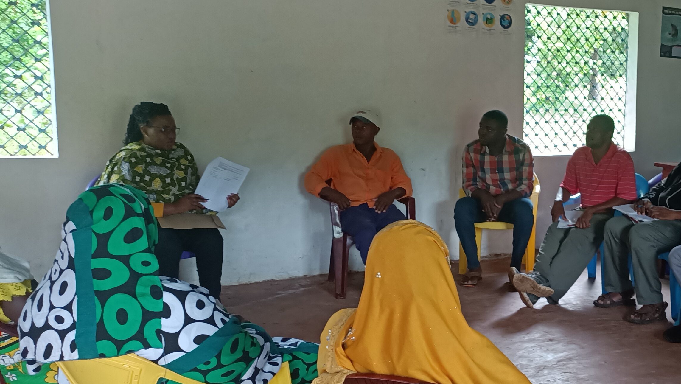 Annah Katuki, a Gender Advisor with Plan International, conducting a gender-based analysis of the impact of the drought in Kilifi County, Kenya