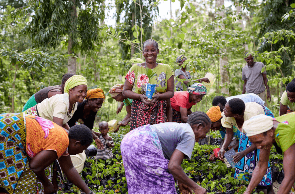 Caroline is at the centre of the Tumaini conservation group.