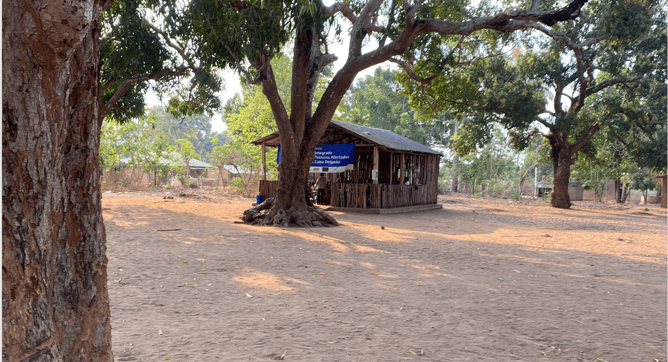 A building made of wood and iron sheets used as a child friendly space
