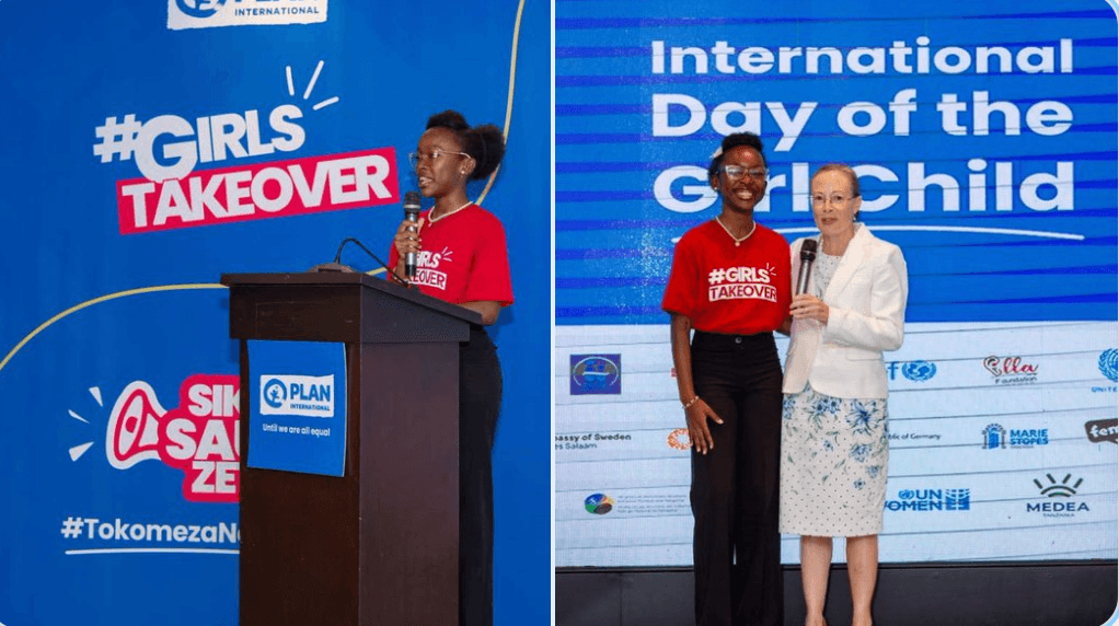 Janeth took over from Tanzania's British High Commissioner for a Day.