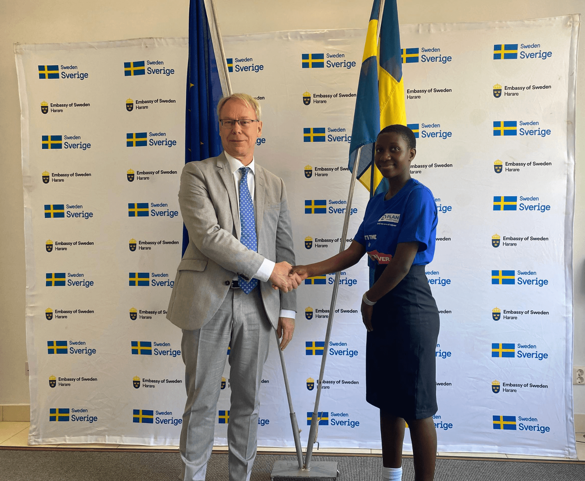 During #GirlsTakeover2025, Mitchel stepped into the role of Sweden’s Ambassador in Zimbabwe.