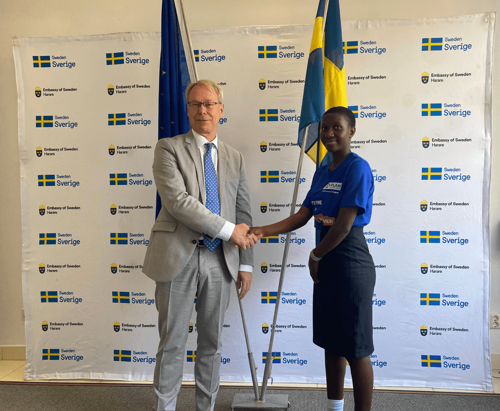 During #GirlsTakeover2025, Mitchel stepped into the role of Sweden’s Ambassador in Zimbabwe.