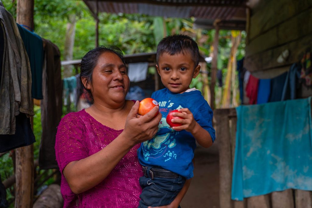 Irma and her 4 year old son