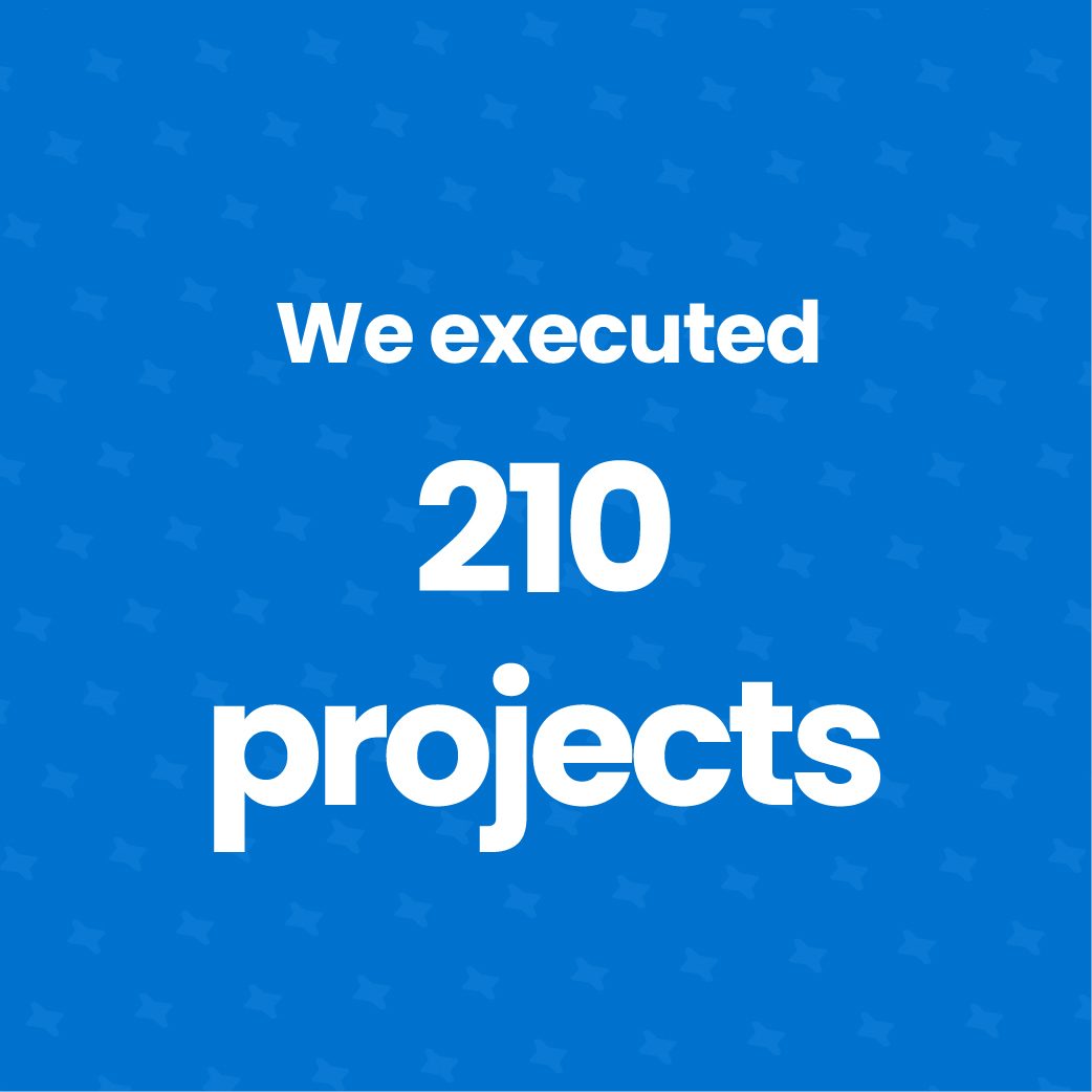 We executed 210 projects