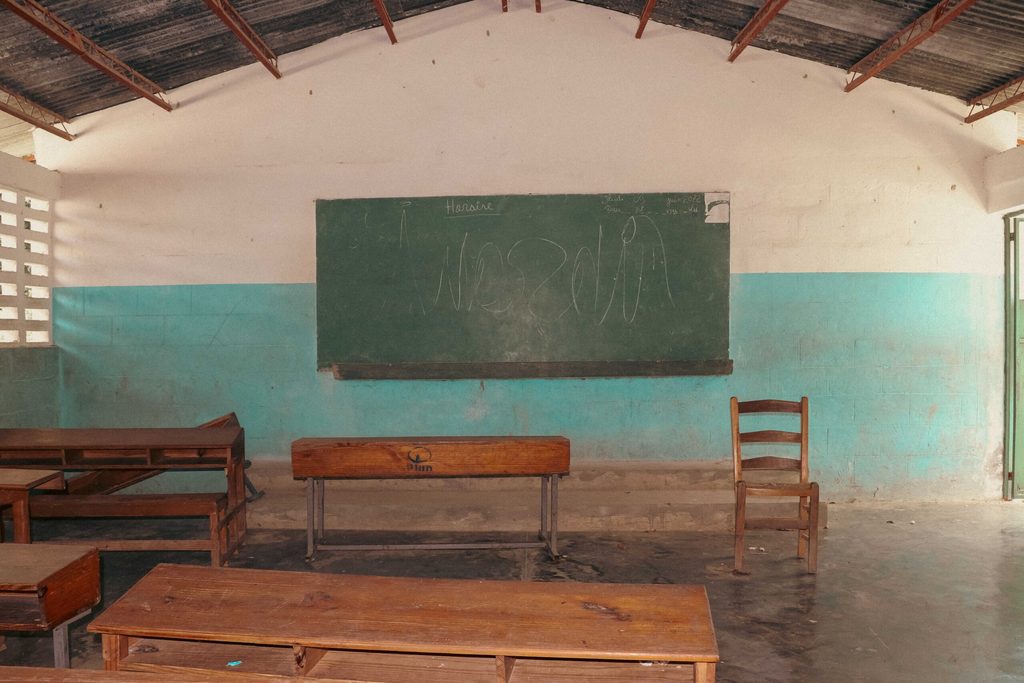 Empty school in Haiti