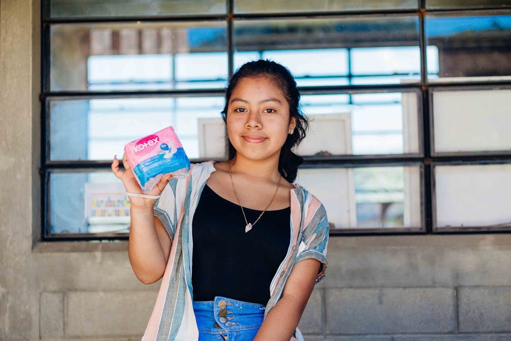 Dalila, 15 años de Guatemala participa en proyecto de Plan International y Kotex para promover la normalización de la Higiene Menstrual