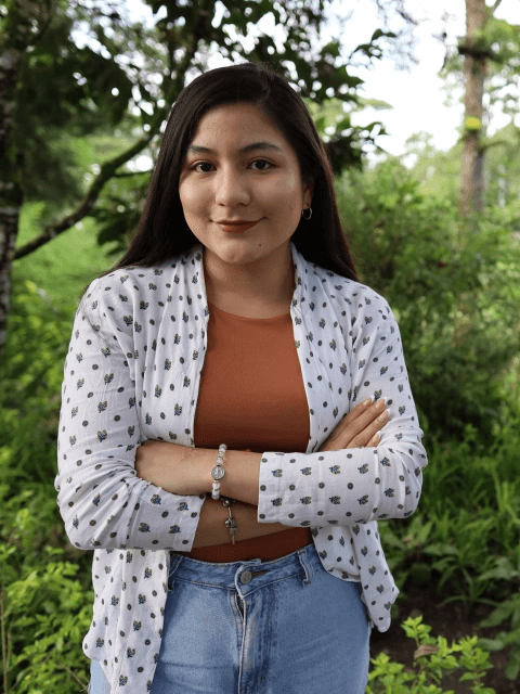 Ammi, de 21 años, de Ecuador, en el el encuentro.