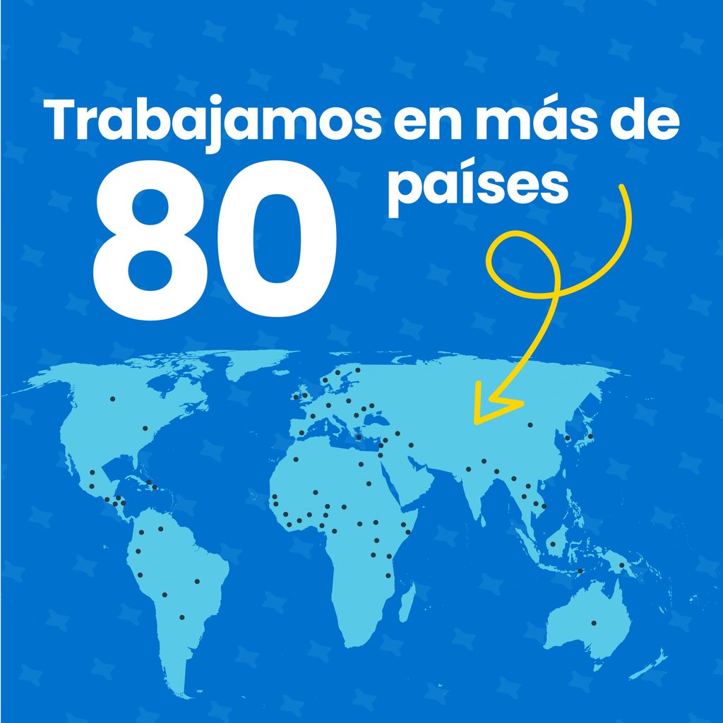 Trabajamos en más de 80 países