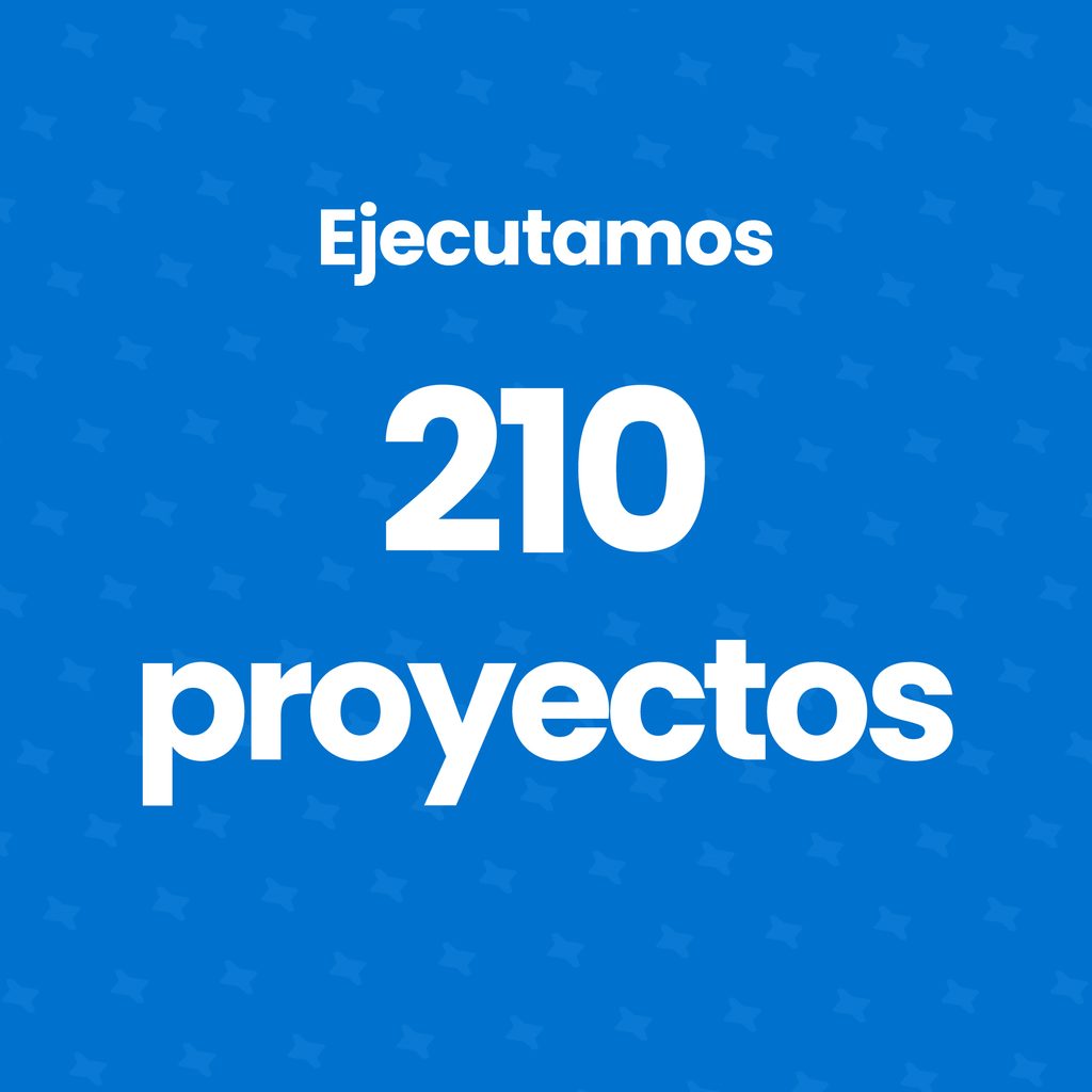 Ejecutamos 210 proyectos