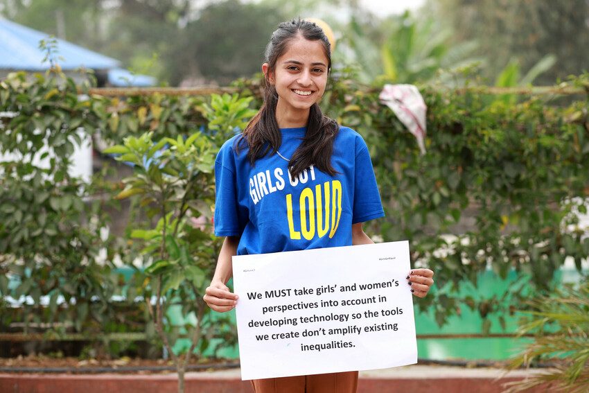 Sunita, 18, says that we must take girls' and women's perspectives into account in developing technology 
