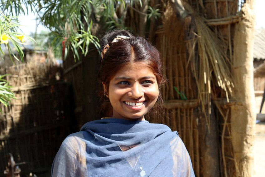  Punam, 21, is determined to finish her education despite her early marriage
