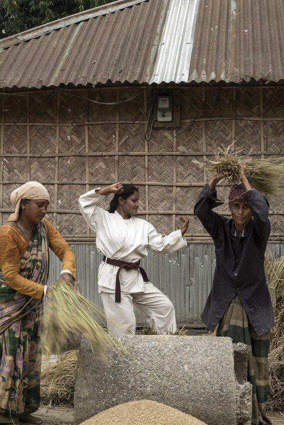 Gaiotree, 24, practices her karate skills in her community