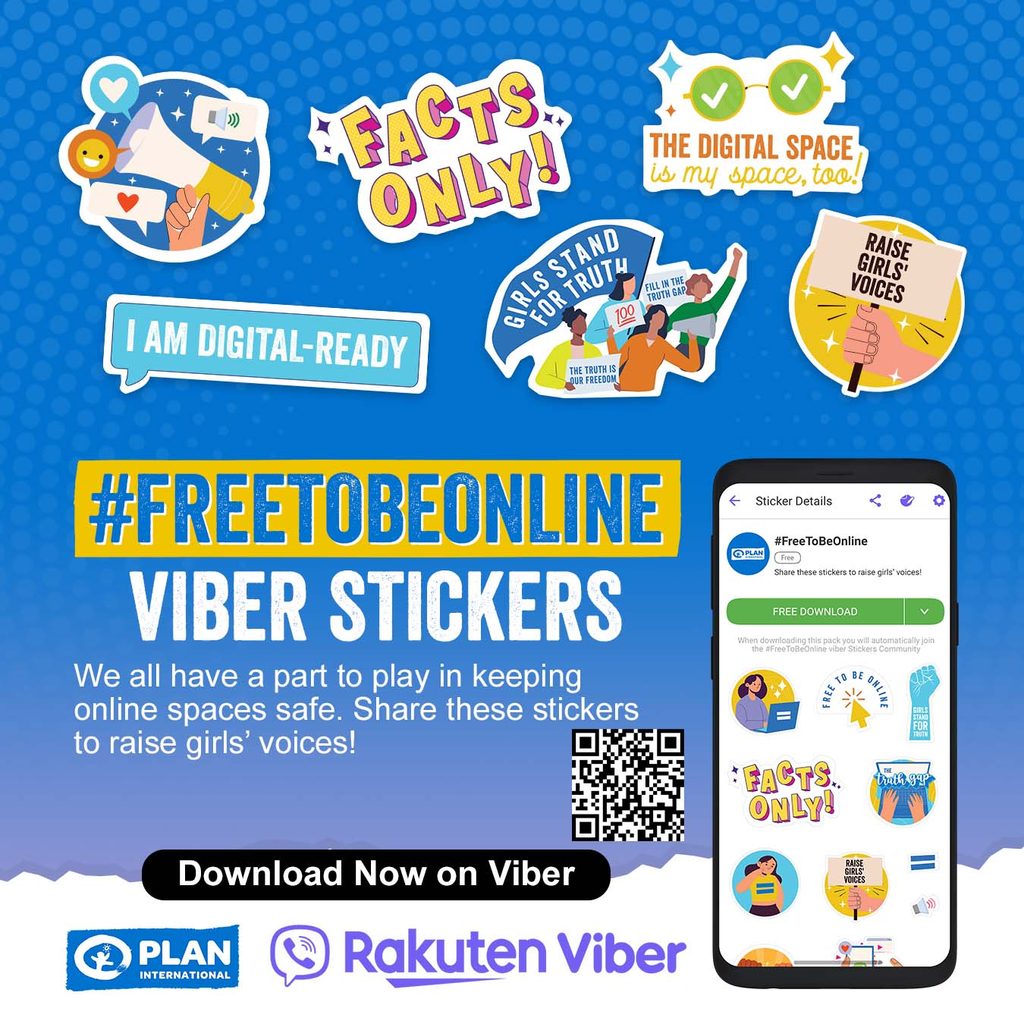 #FreeToBeOnline stickers launch poster