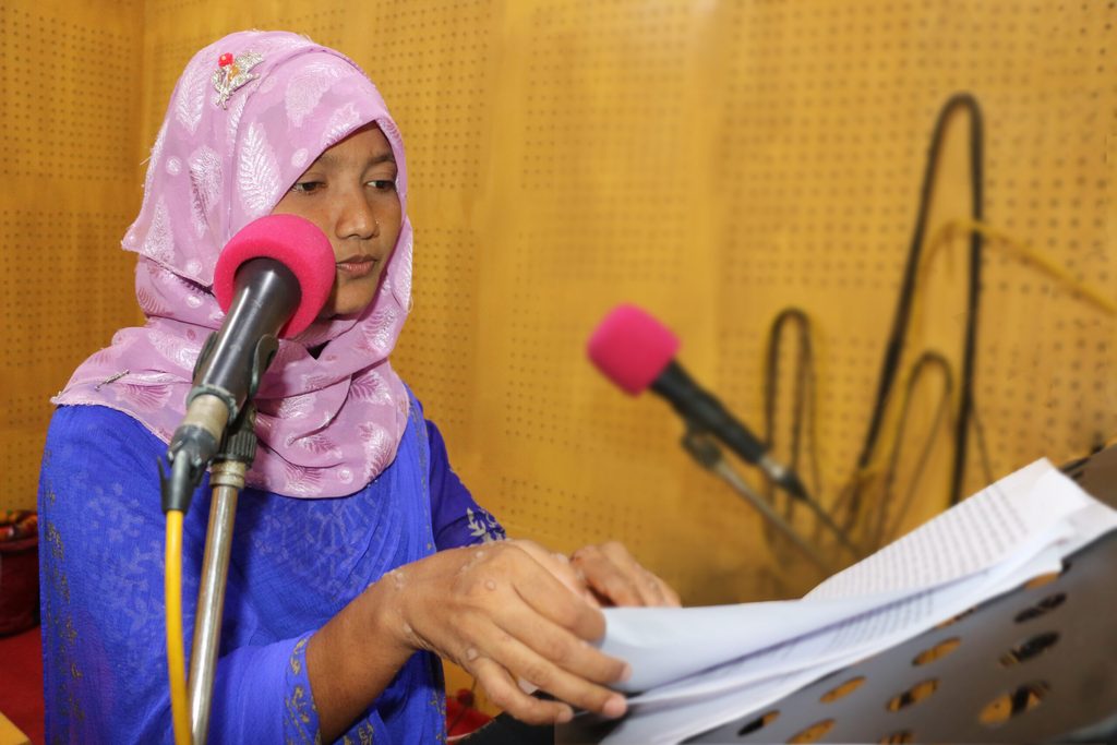 Girl, Microphone, Paper