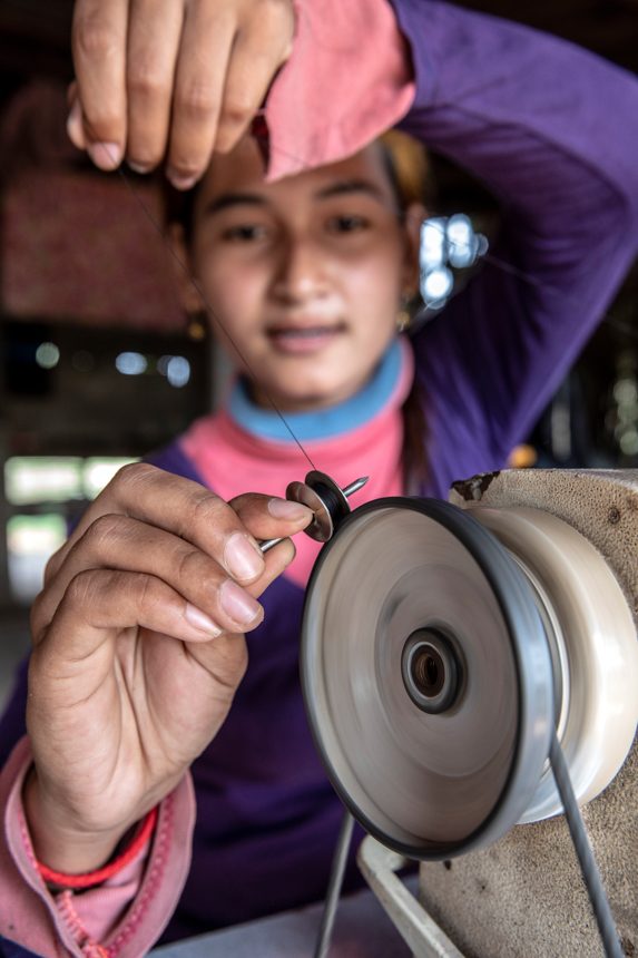 Girl, Sewing Kit, Needle