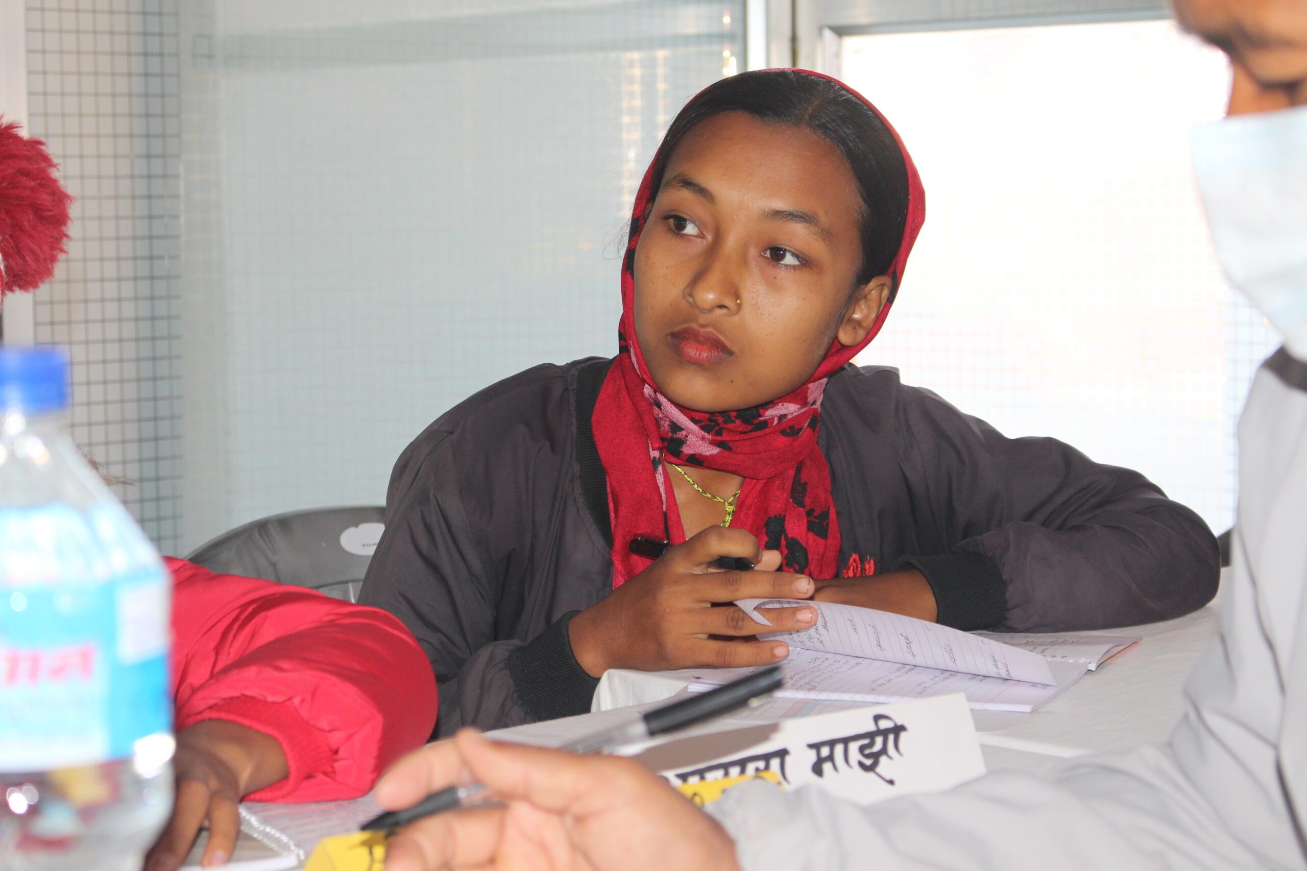 Nirmala, 17, attending a training session © Plan International