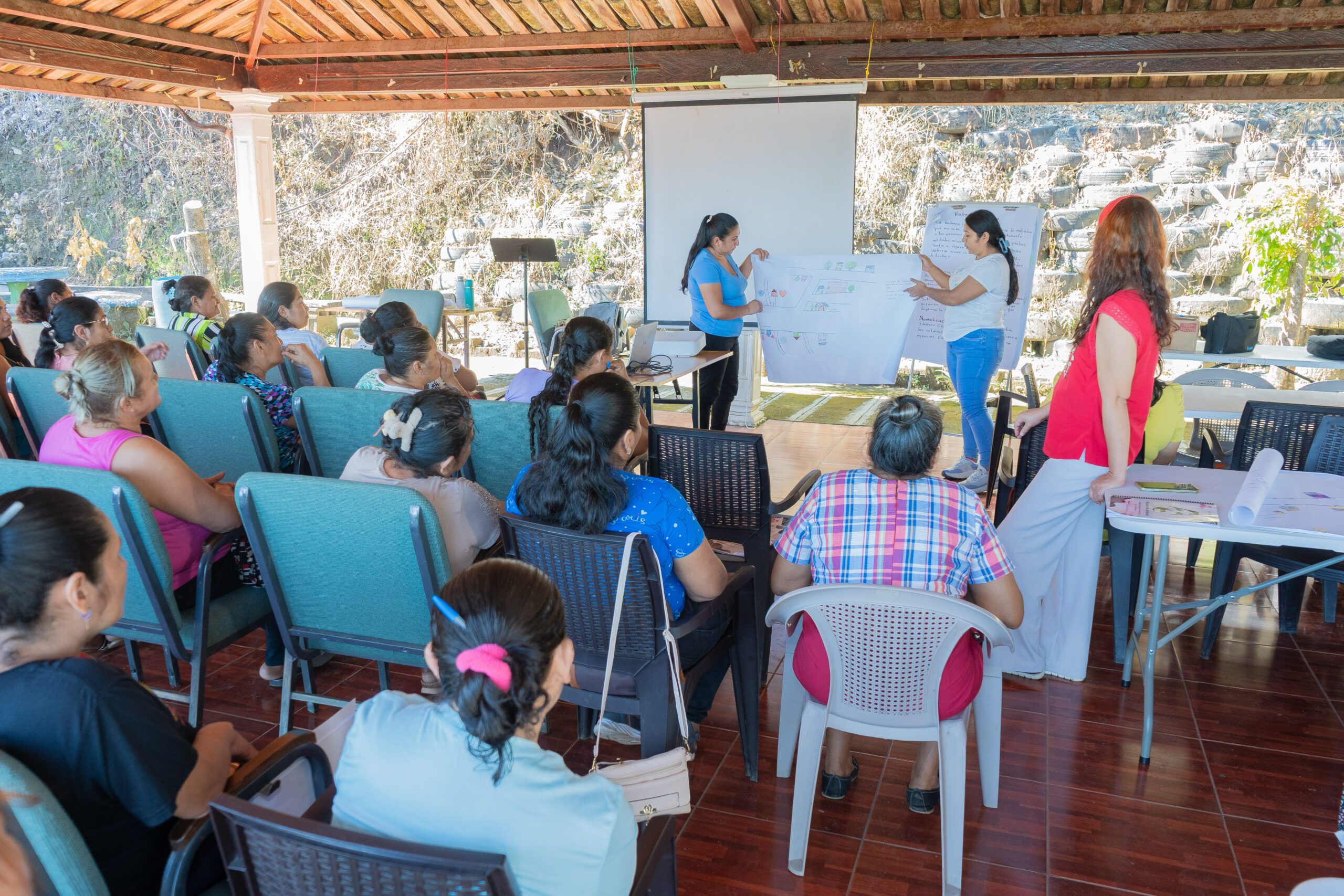 Mujeres participando en las capacitaciones. © Plan International
