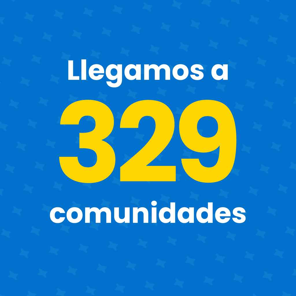 Llegamos a 329 comunidades.