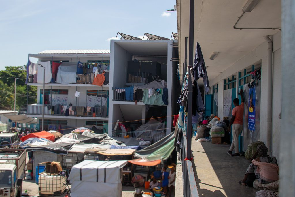Shelter for displaced persons in Haiti.