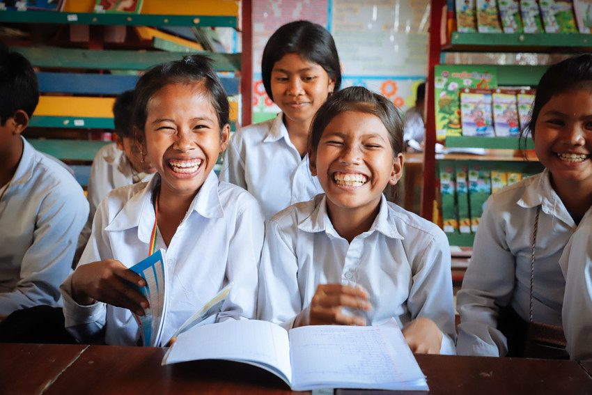 Girls at primary school in Siem Reap, Cambodia