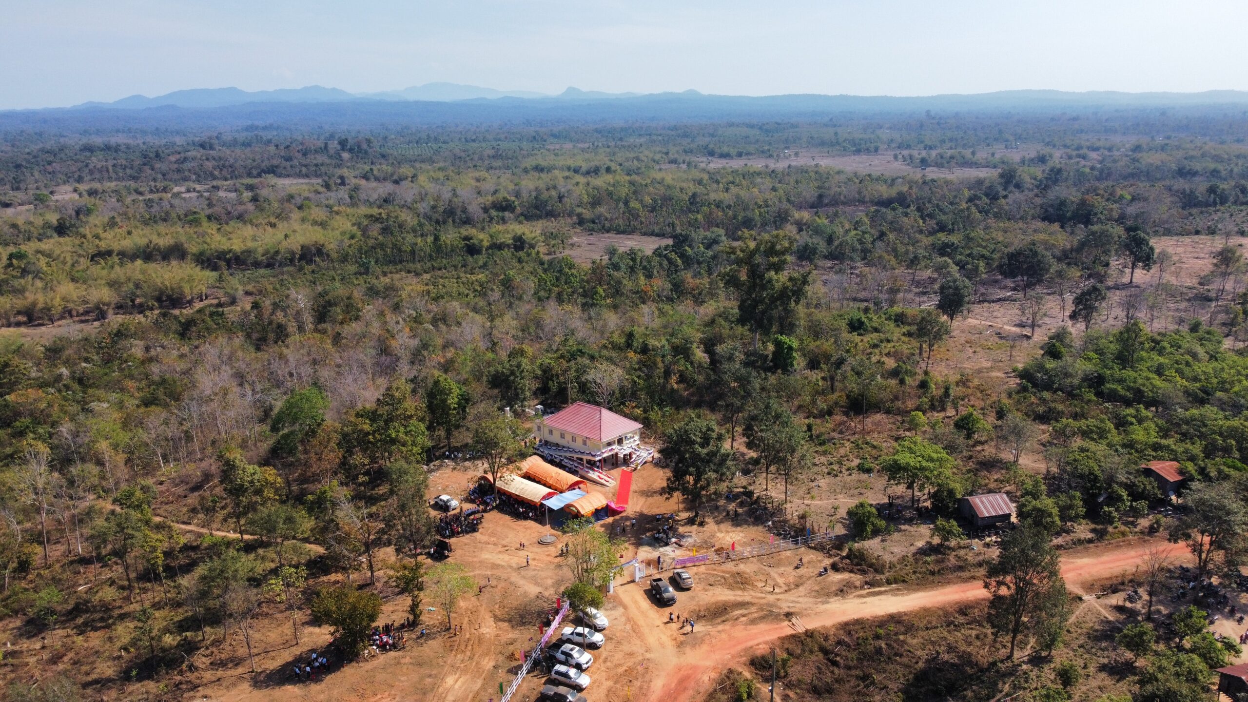 An aerial view of the health centre