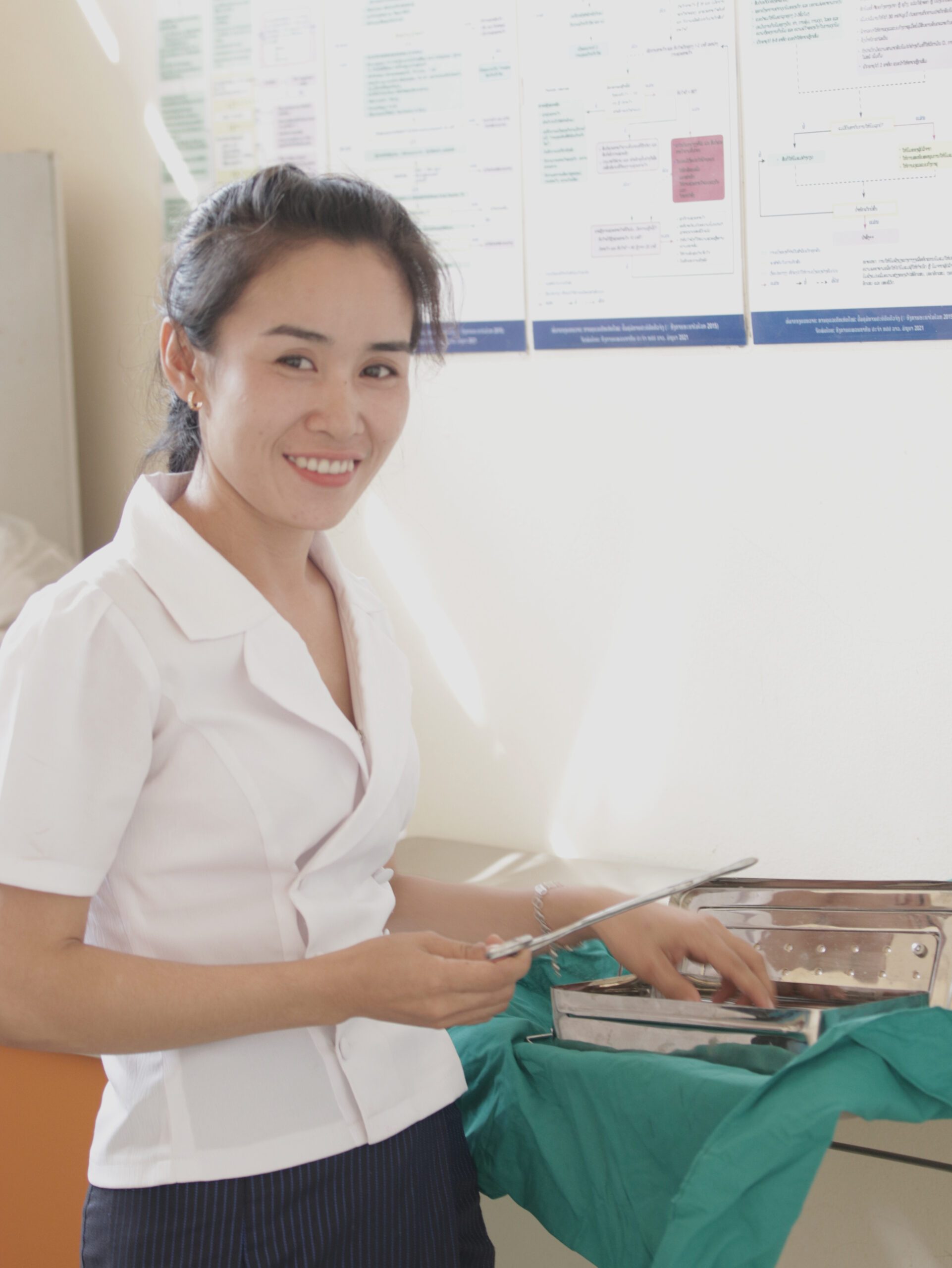 An image of Sengla for the story - she prepared hygienic medical equipment