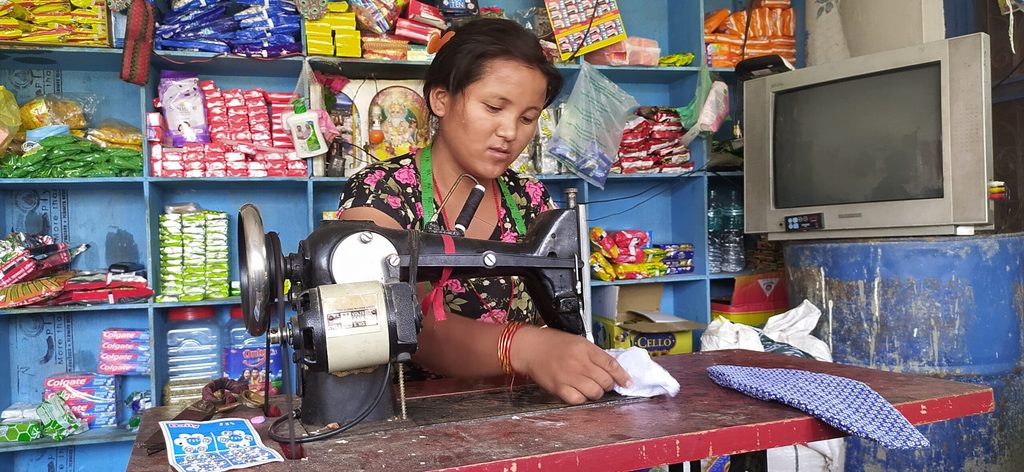 Chiring making reusable sanitary pads